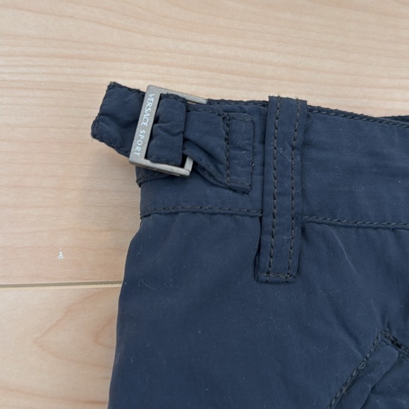 Versace Sport Cargo Pants – Navy with Adjustable Side Belt & Medusa Buttons! - Picture 9 of 16